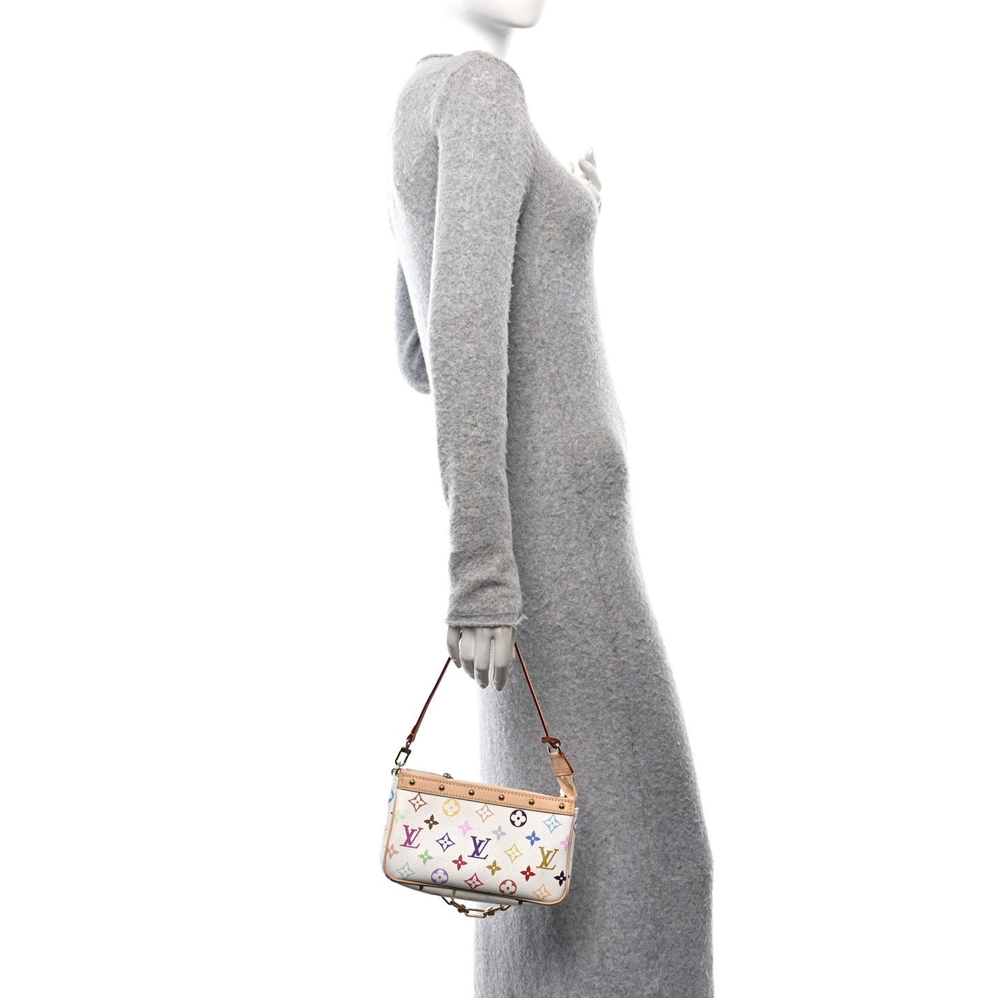 LV X TM Monogram Multicolor Pochette Accessories White