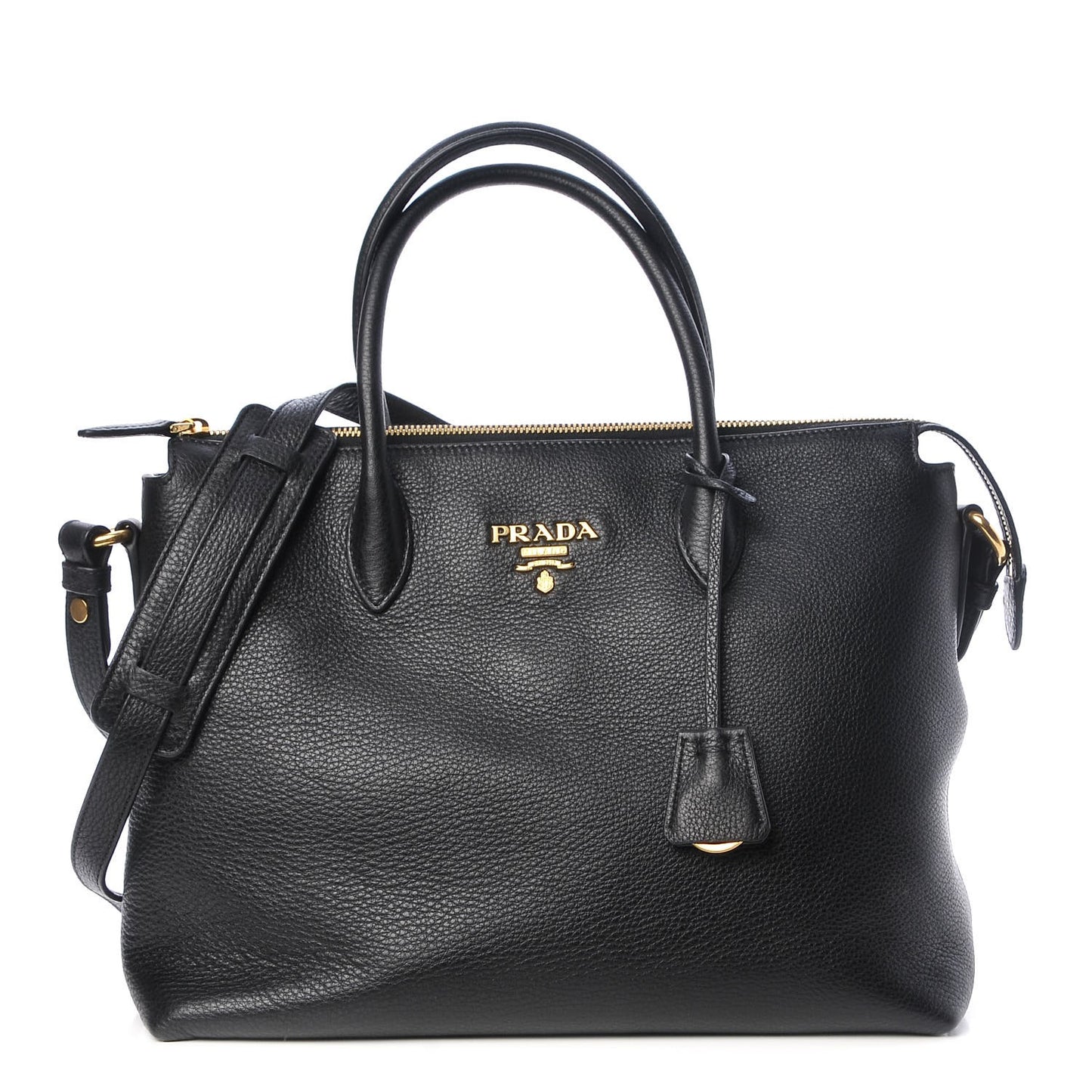 Vitello Phenix Top Handle Bag Black