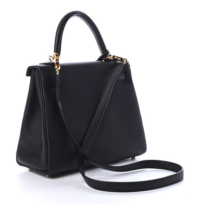Hermes Togo Kelly Retourne 25 Black 2 of 10