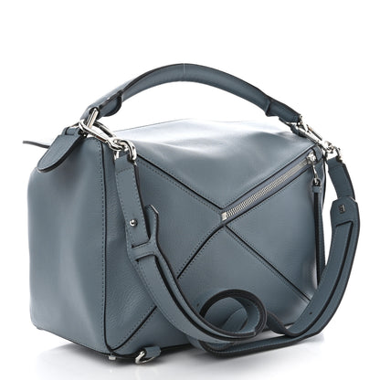 Loewe Calfskin Medium Puzzle Bag Stone Blue 3 of 11