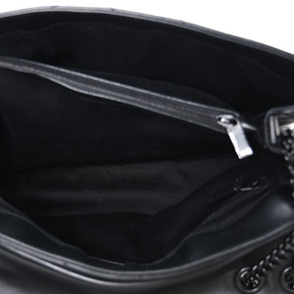 Saint Laurent Calfskin Y Quilted Monogram Monochrome Large Loulou Chain Satchel Black 5 of 10
