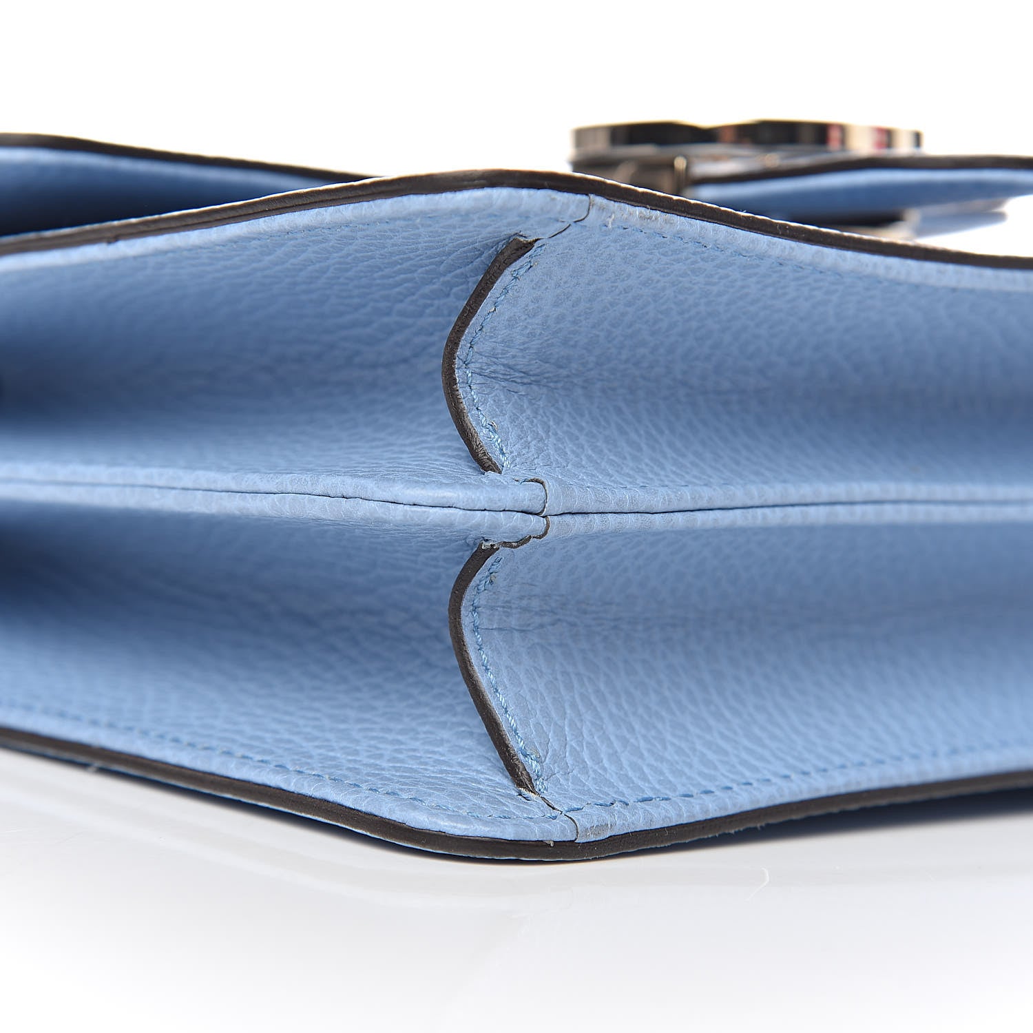 Gucci Dollar Calfskin Small Interlocking G Shoulder Bag Mineral Blue 8 of 10