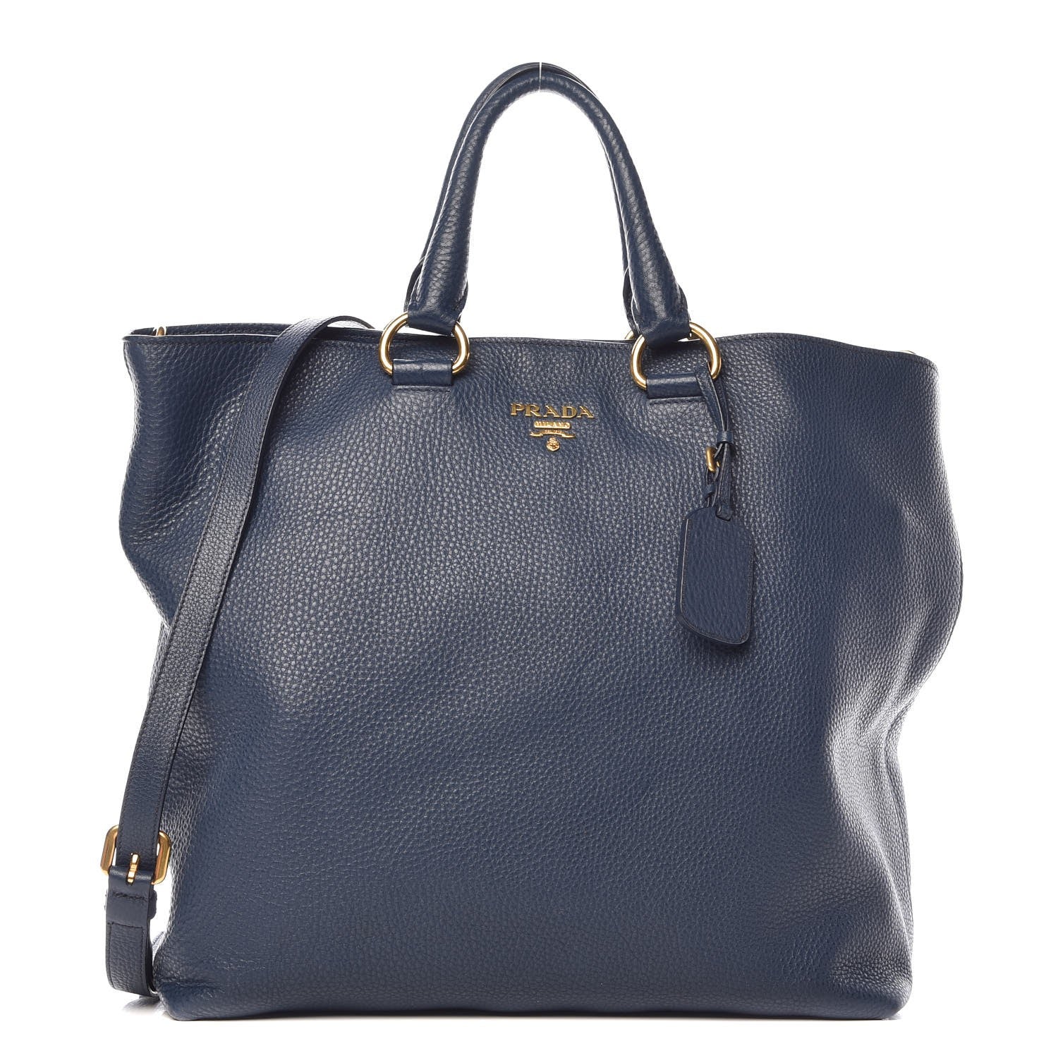 Prada Vitello Daino Tote Bluette 1 of 13