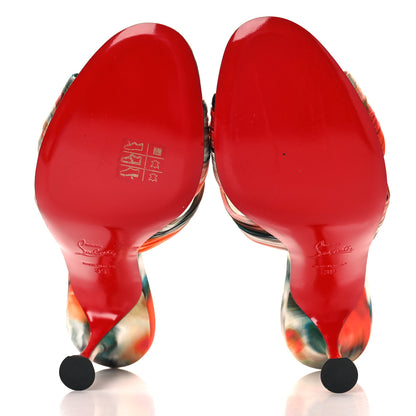 Christian Louboutin Crepe Satin Ombre Nicol Is Back 85 Slide Sandals 39 Loubi 6 of 8