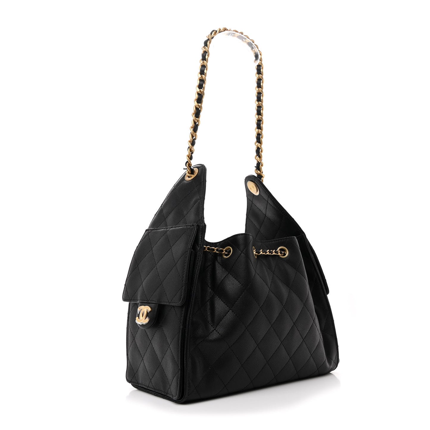 Caviar Quilted Small Chanel 25 Handbag Black