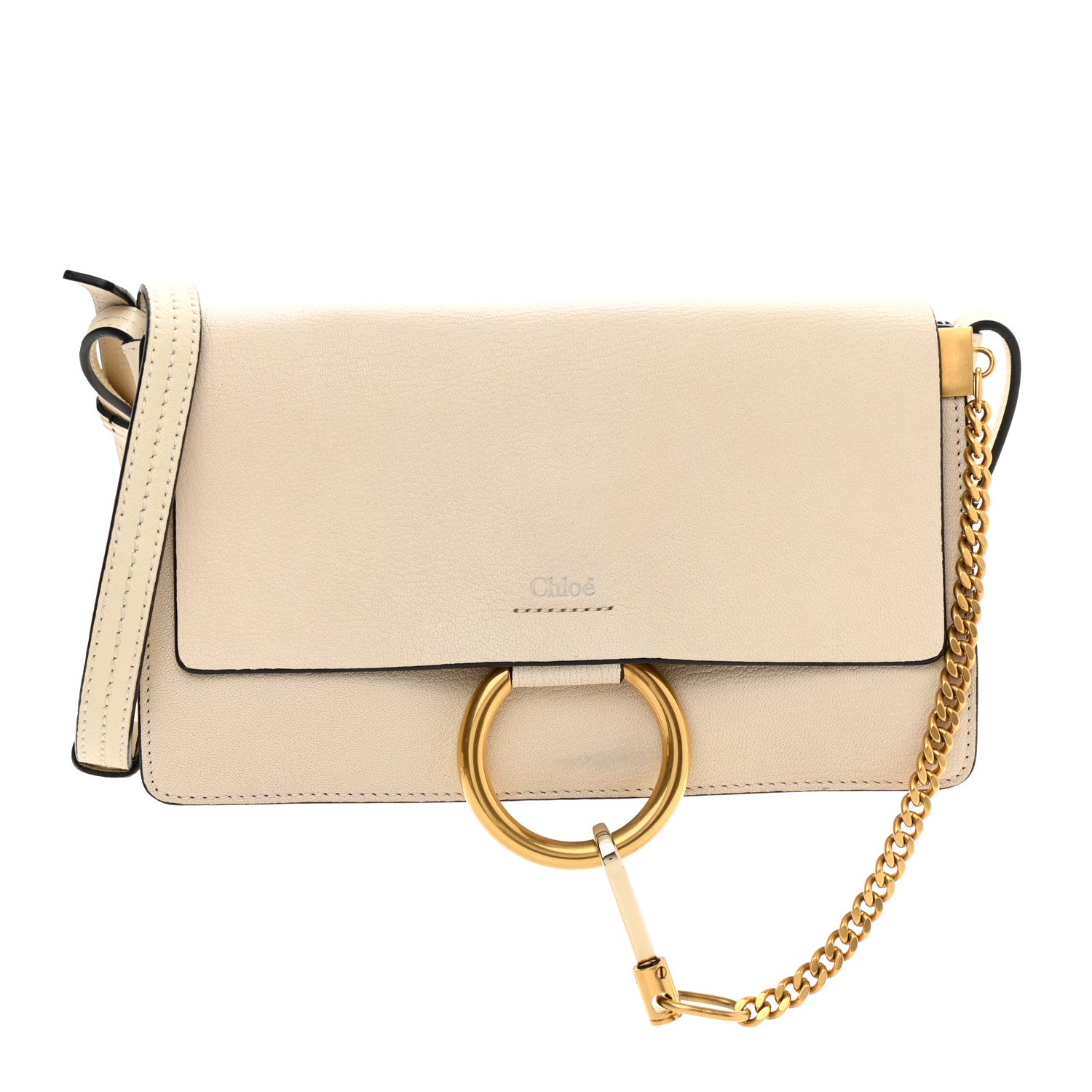 Chloe Goatskin Small Faye Shoulder Bag Off White 1 of 13