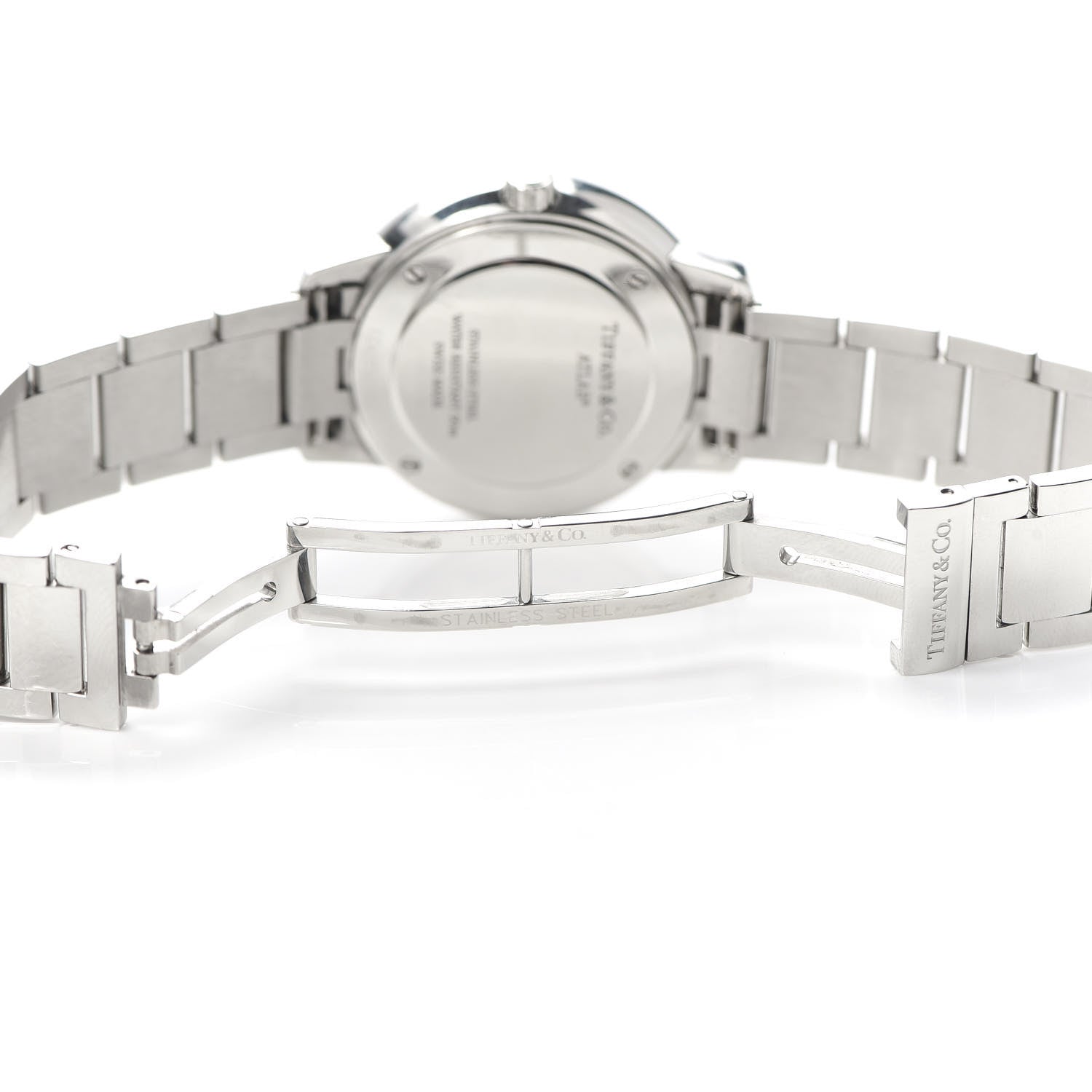Tiffany Stainless Steel Diamond Bezel 31mm Atlas 2-Hand Quartz Watch Blue Azure 5 of 5