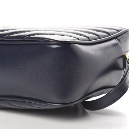 Saint Laurent Calfskin Matelasse Monogram Lou Camera Bag Navy 16 of 17