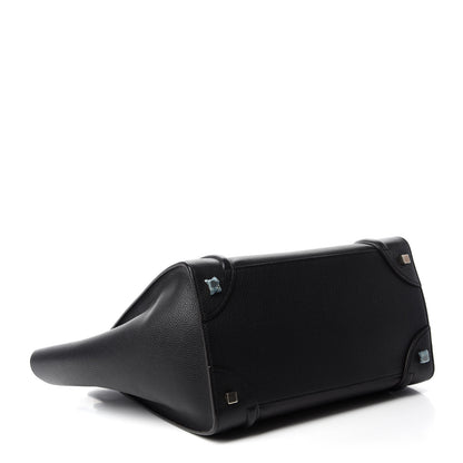 Celine Drummed Calfskin Mini Luggage Black 4 of 14