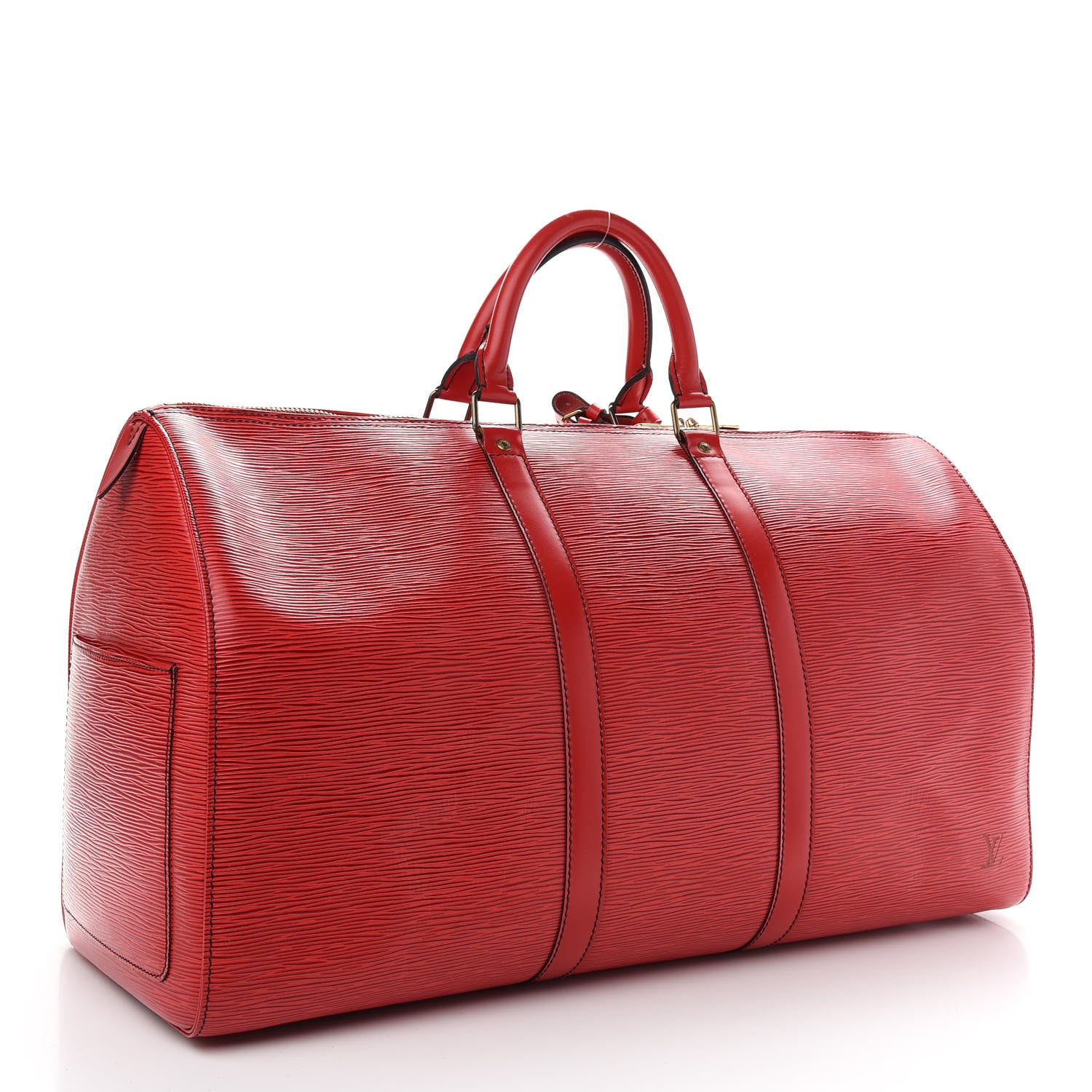 Louis Vuitton Epi Keepall 50 Castillan Red 3 of 12