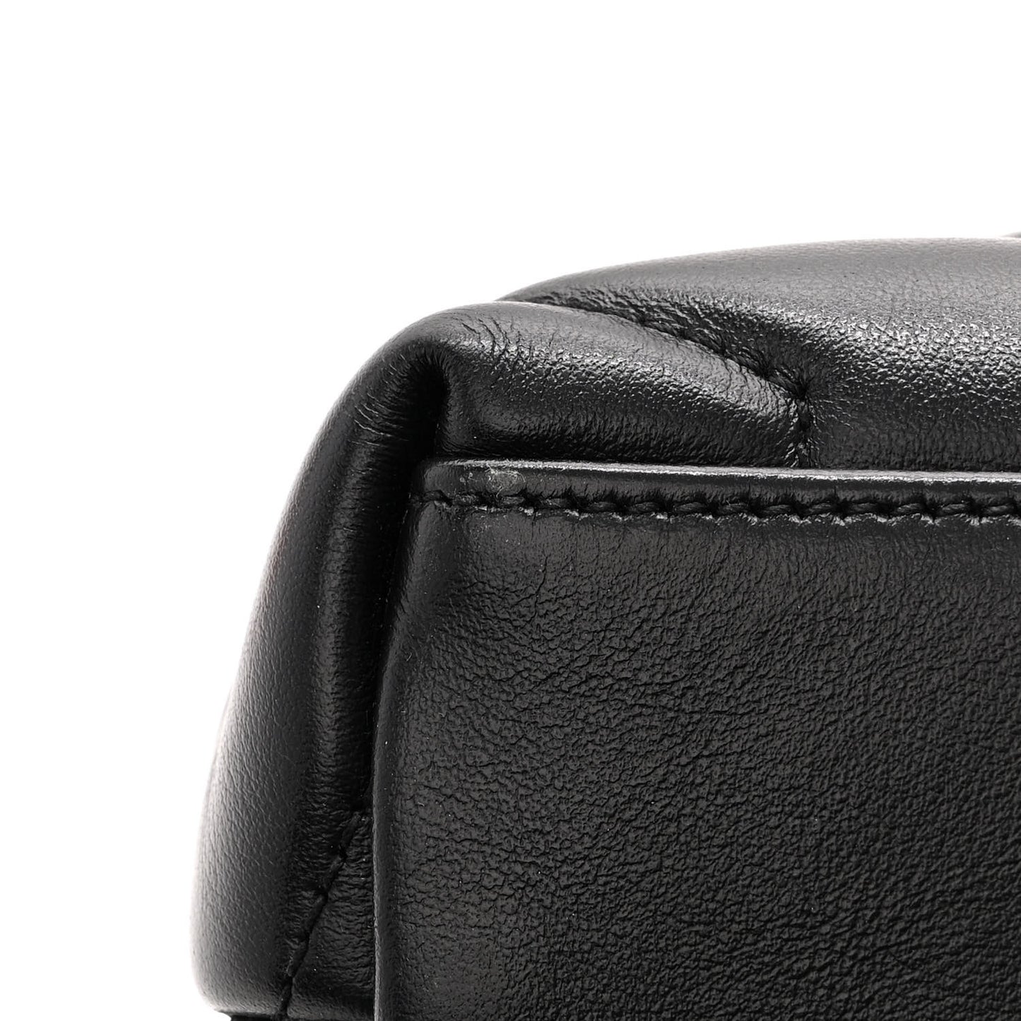 Calfskin Y Quilted Monogram Small Loulou Chain Satchel Black