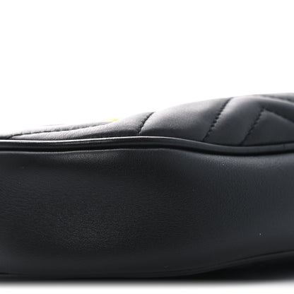 Gucci Calfskin Matelasse GG Marmont Belt Bag 95 38 Black 9 of 10