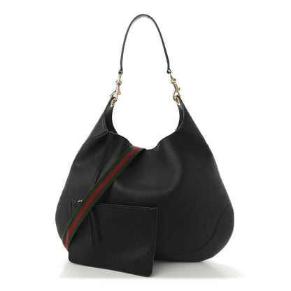 Gucci Soft Grained Calfskin Maxi B Hobo Black 3 of 11