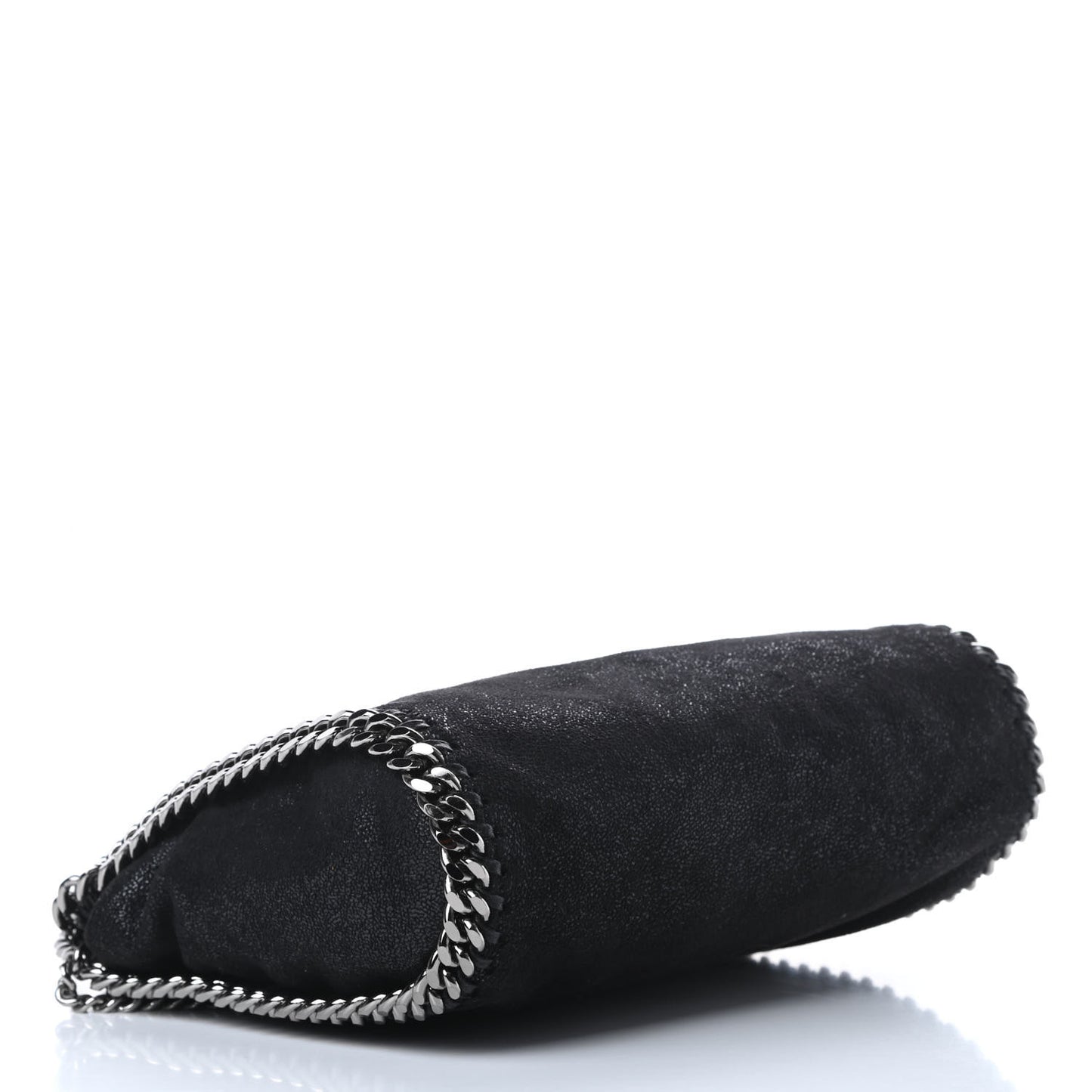 Shaggy Deer Mini Falabella Fold Over Tote Black