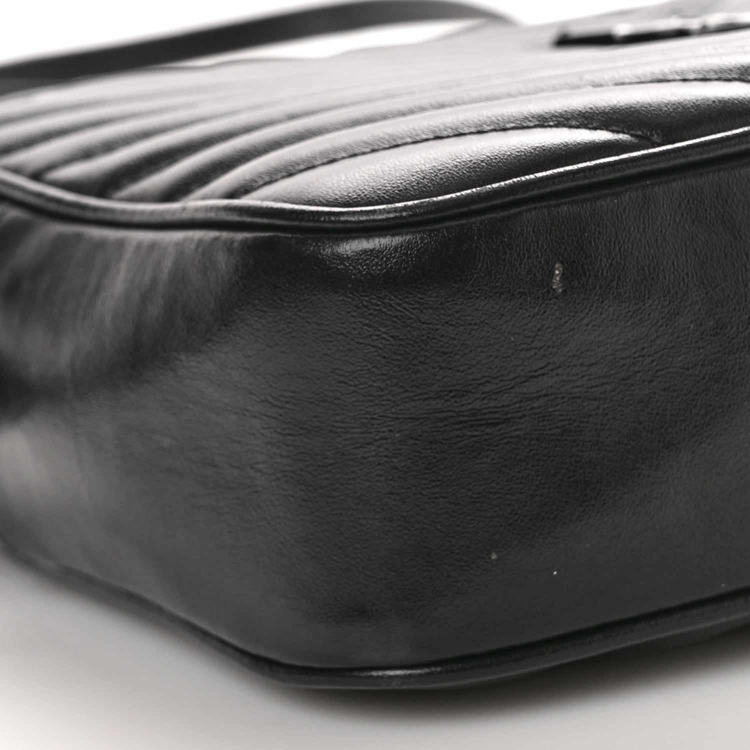 Saint Laurent SAINT LAURENT Calfskin Matelasse Monogram Monochrome Lou Camera Bag Black 9 of 16
