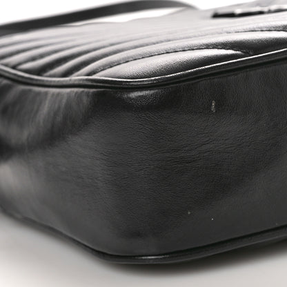 Saint Laurent SAINT LAURENT Calfskin Matelasse Monogram Monochrome Lou Camera Bag Black 9 of 16