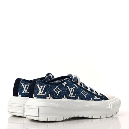 Louis Vuitton Denim Monogram Squad Sneakers 38 Marine 4 of 8
