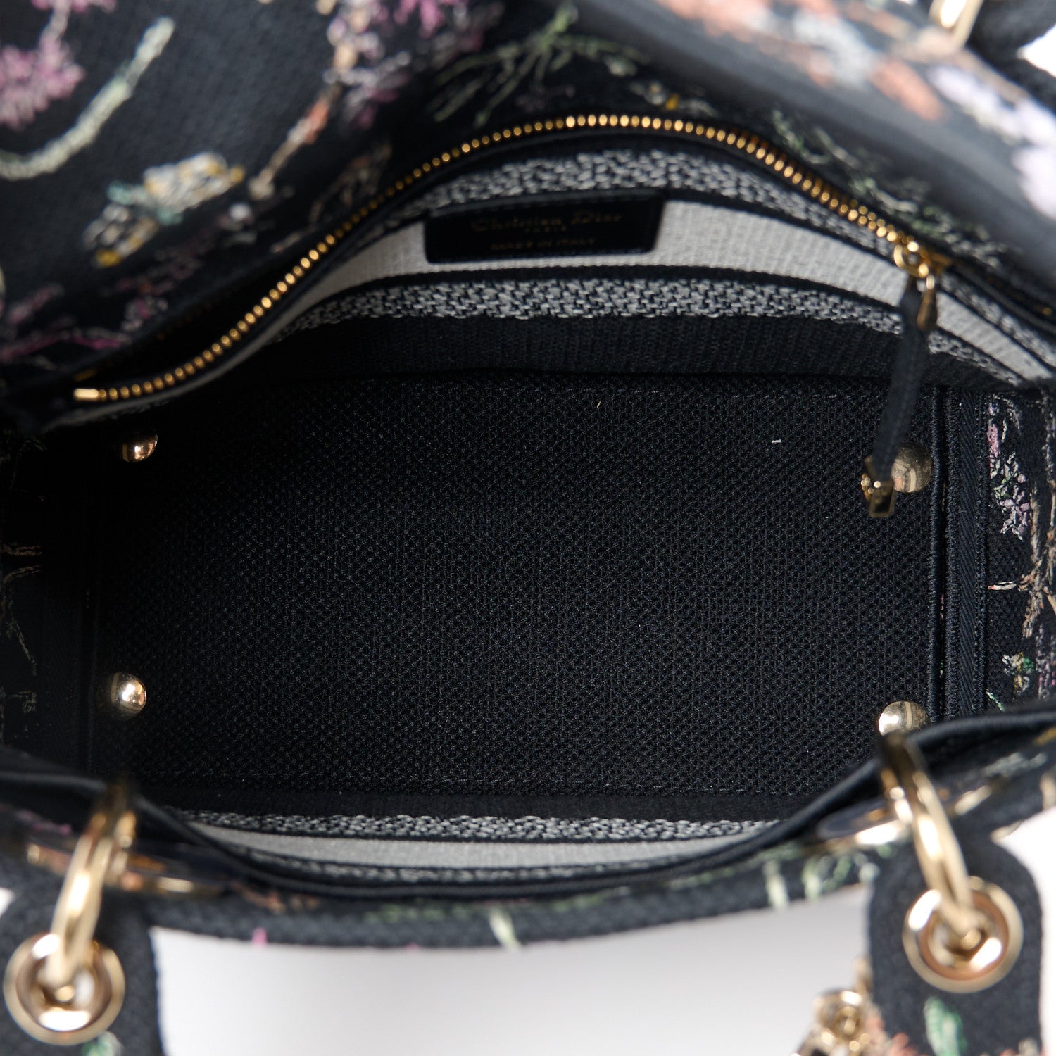 Christian Dior Canvas Embroidered Herbarium Medium Lady D-Lite Black Multicolor 5 of 10