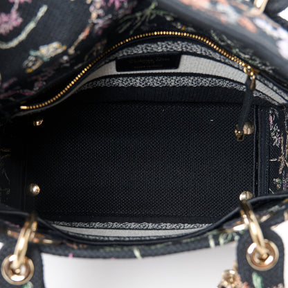 Christian Dior Canvas Embroidered Herbarium Medium Lady D-Lite Black Multicolor 5 of 10