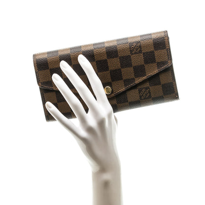 Louis Vuitton Damier Ebene Sarah Wallet NM 2 of 8