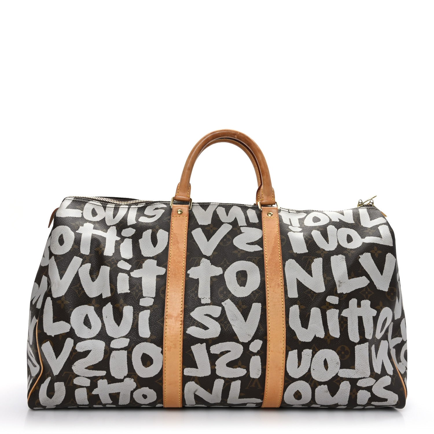 Louis Vuitton Graffiti Keepall 50 Silver 1 of 12