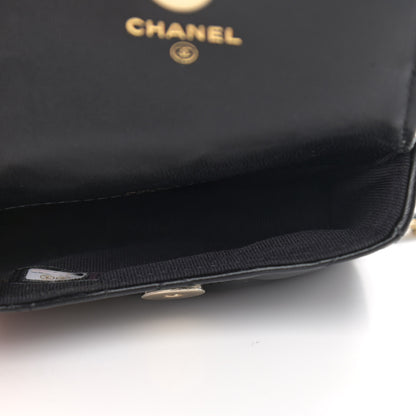 Chanel Lambskin Quilted Pearl Chain Belt Bag Black 5 of 13