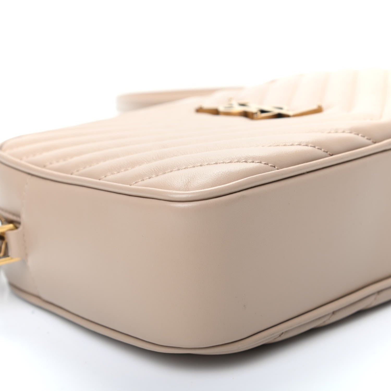Saint Laurent Calfskin Matelasse Monogram Lou Camera Bag Dark Beige 8 of 9