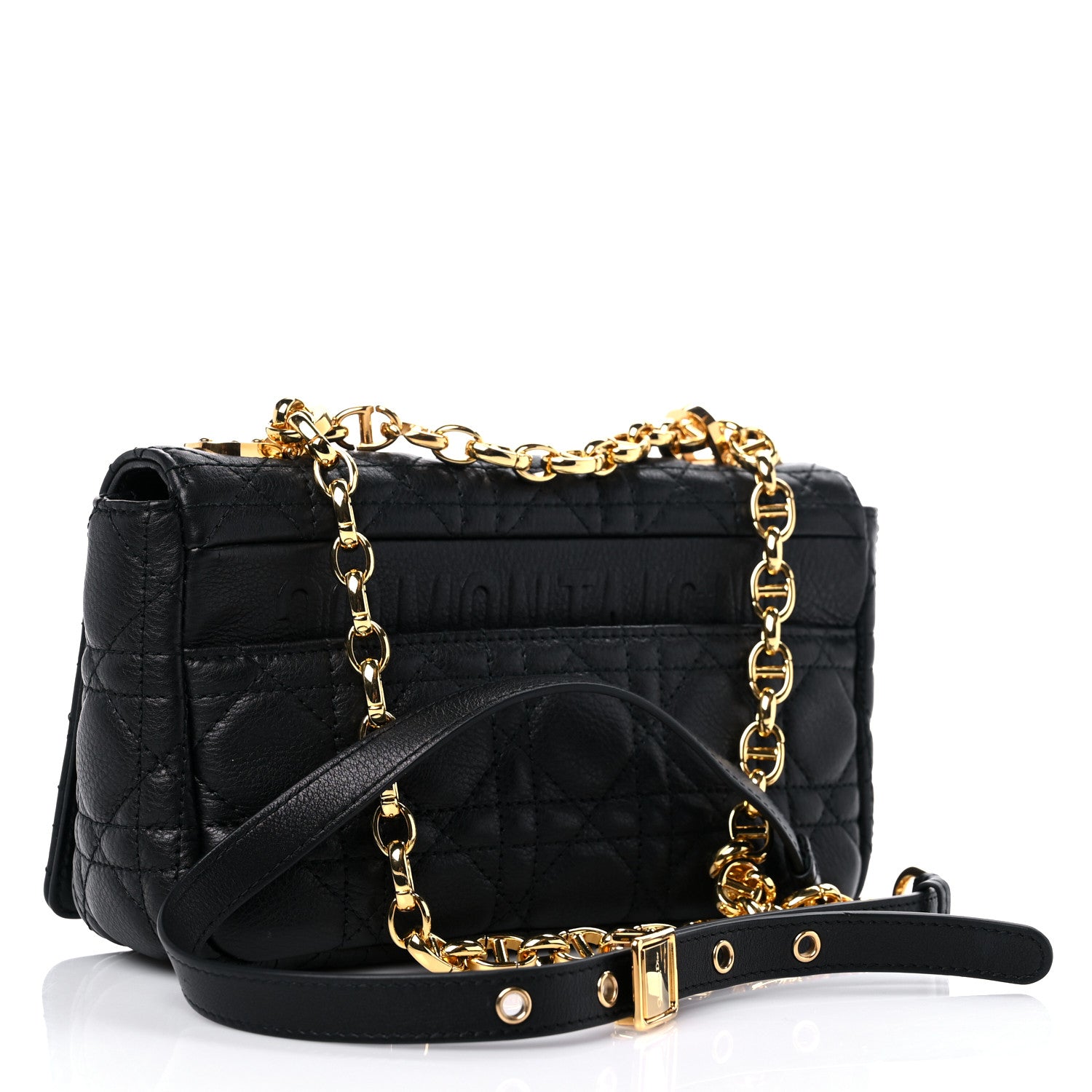 Christian Dior Calfskin Cannage Small Caro Bag Black 3 of 9