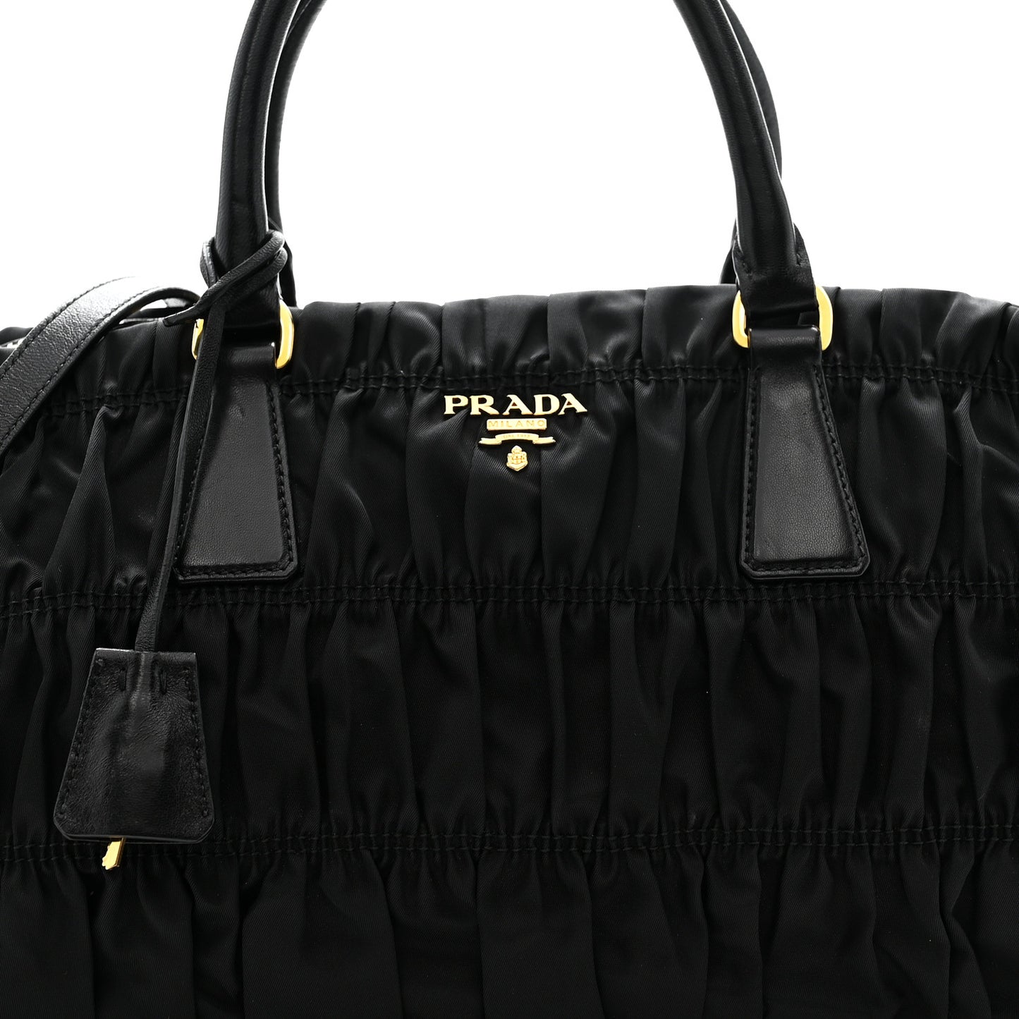 Tessuto Nylon Gaufre Tote Black