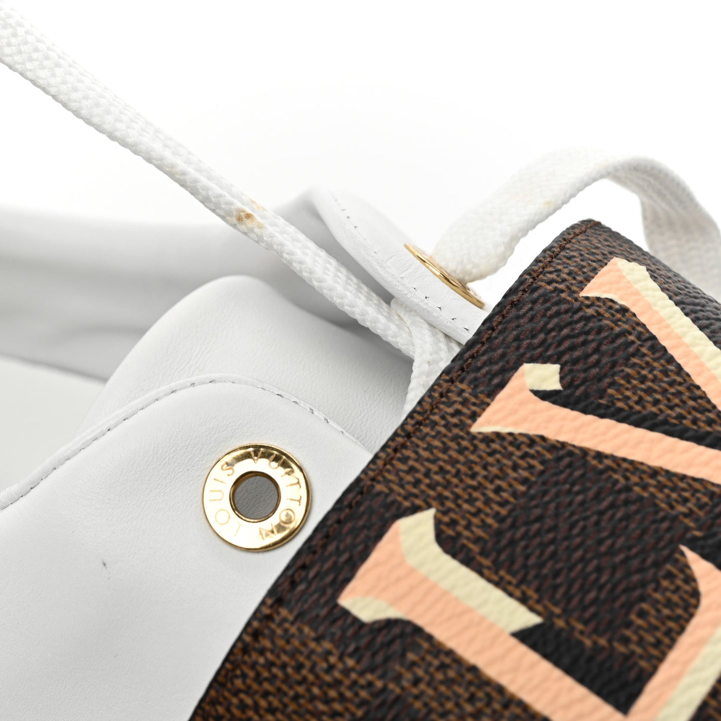 Damier Ebene Front Row Sneaker 40 White