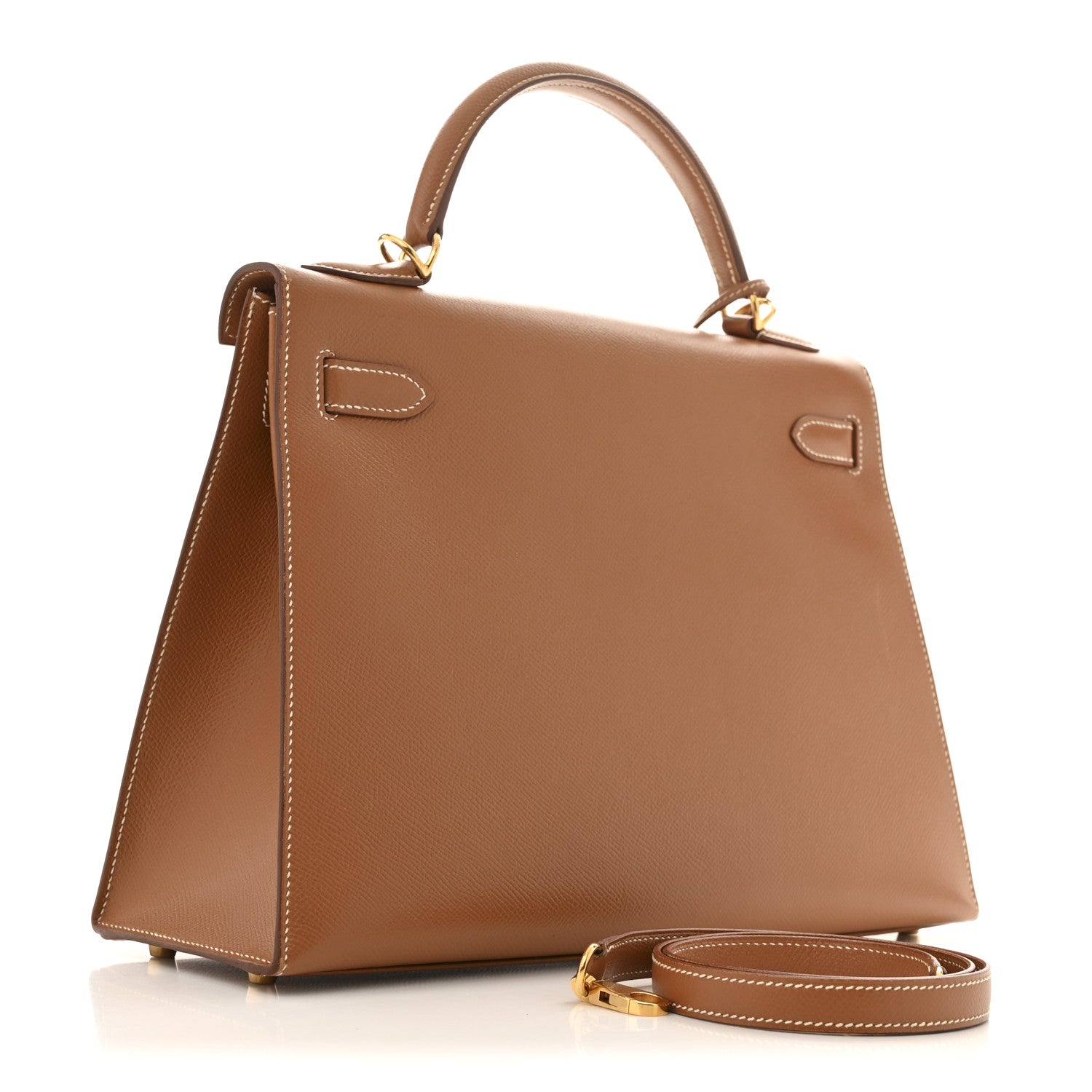 Hermes Courchevel Kelly Sellier 32 Gold 3 of 16
