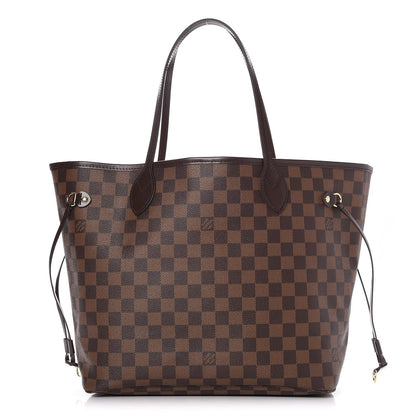 Louis Vuitton Damier Ebene Neo Neverfull MM Rose Ballerine 1 of 8