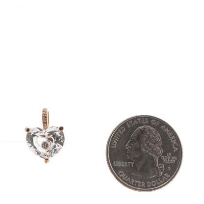 Chopard 18K Gold Crystal Happy Diamonds Icons Heart Pendant 2 of 3