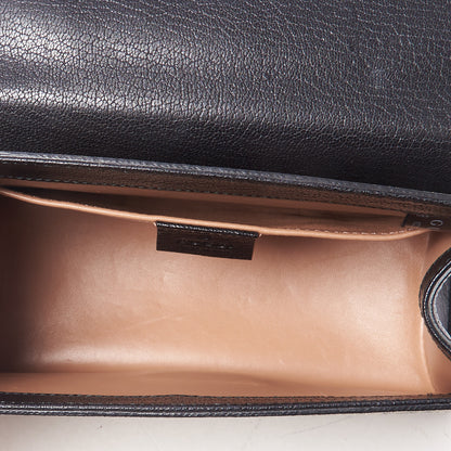 Gucci GG Supreme Monogram Goatskin Pearl Mini Fox Broche Bamboo Top Handle Bag Beige Ebony Black Hibiscus Red Mystic White 5 of 10