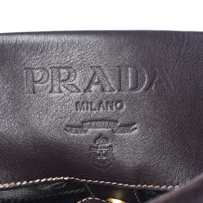 Prada Jacquard Logo Hobo Brown 8 of 12