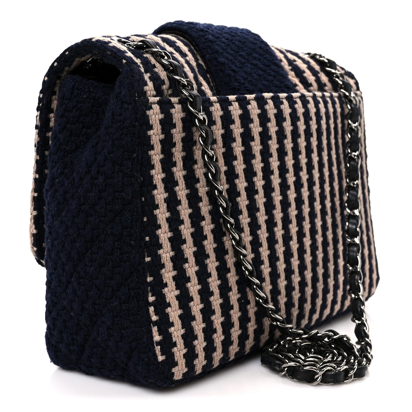 Tweed Medium Elementary Chic Flap Blue Beige