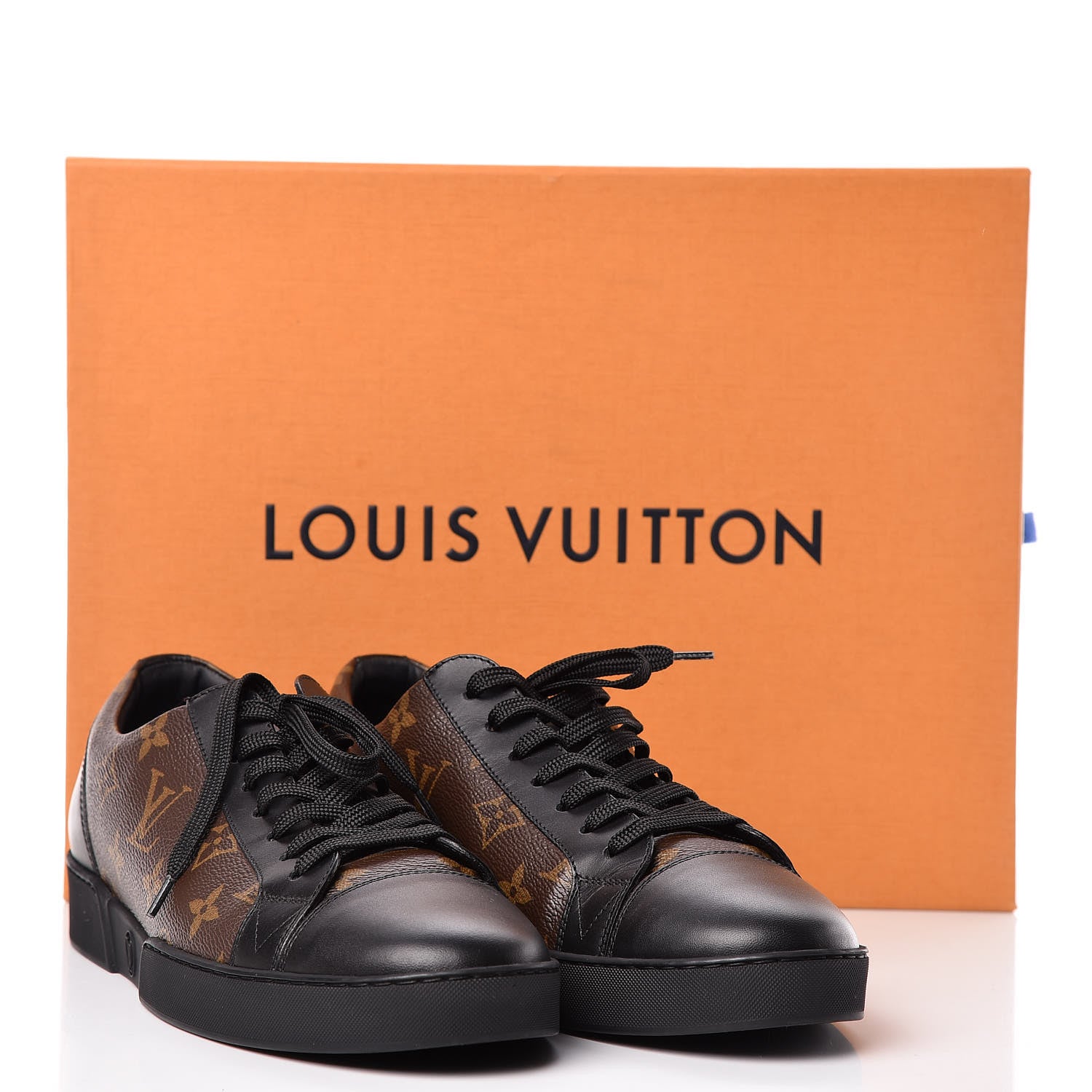 Louis Vuitton Calfskin Monogram Luxembourg Sneakers 6 Black 10 of 10