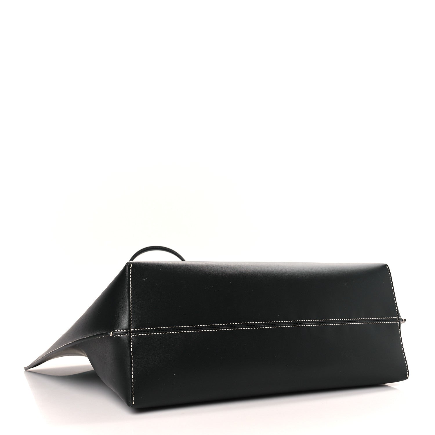 Burberry Calfskin Monogram Motif TB Medium Soft Tote Black 4 of 8