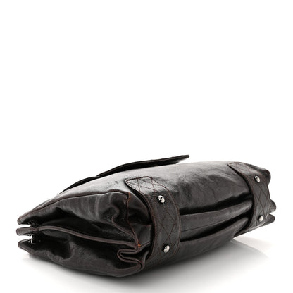 Chanel Glazed Caviar Pocket In The City Tote Dark Brown 4 of 12