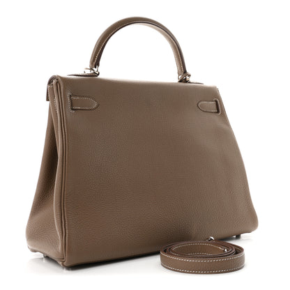 Hermes Togo Kelly Retourne 32 Etoupe 3 of 11