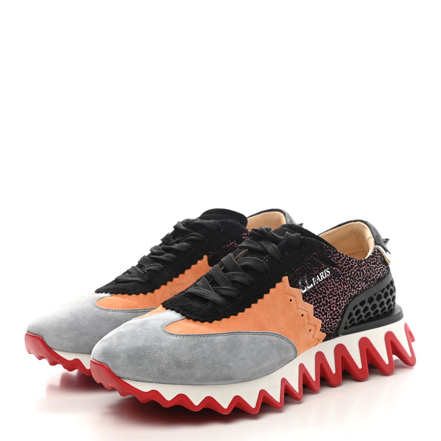 Christian Louboutin Suede Mens Loubishark Sneakers 43.5 Multicolor 3 of 9