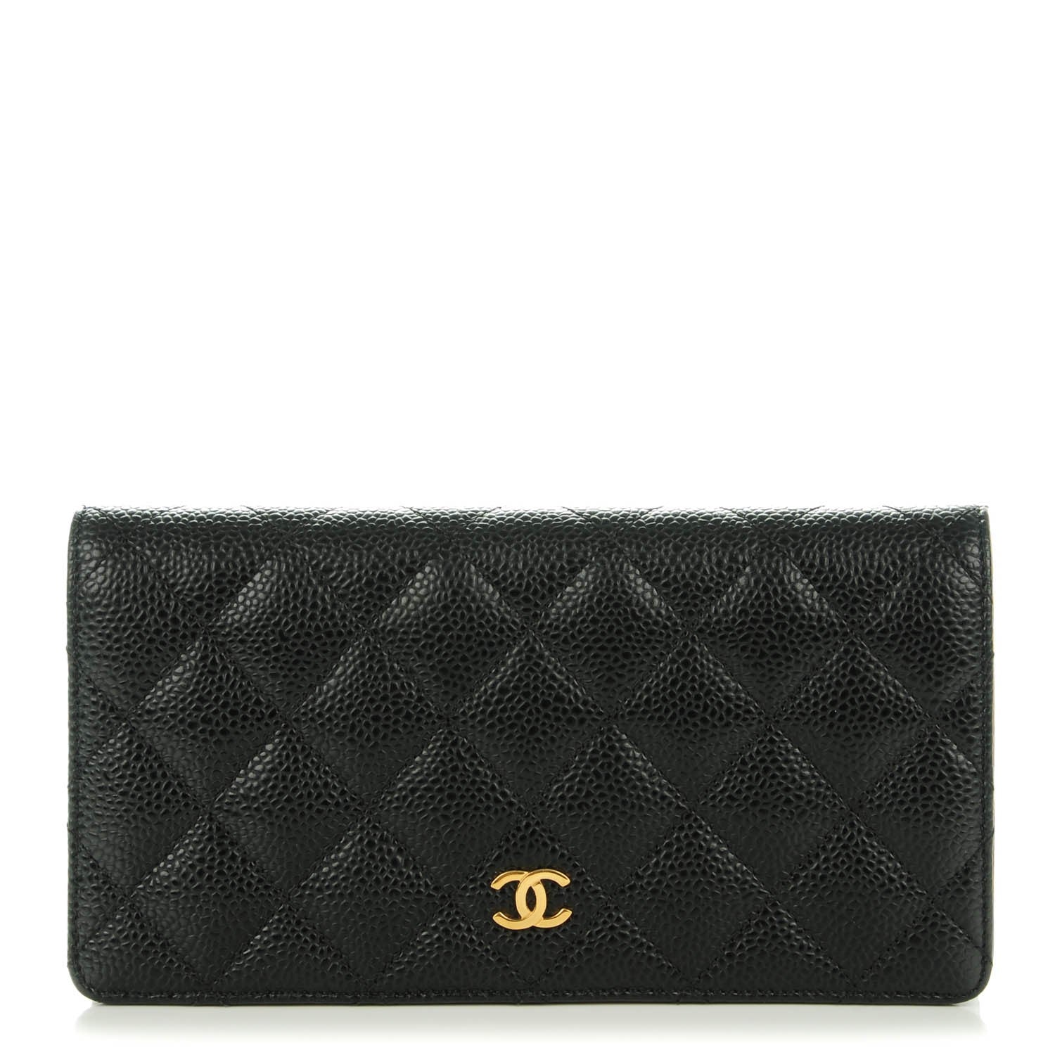 Chanel Caviar Quilted Yen Wallet Black 1 of 8
