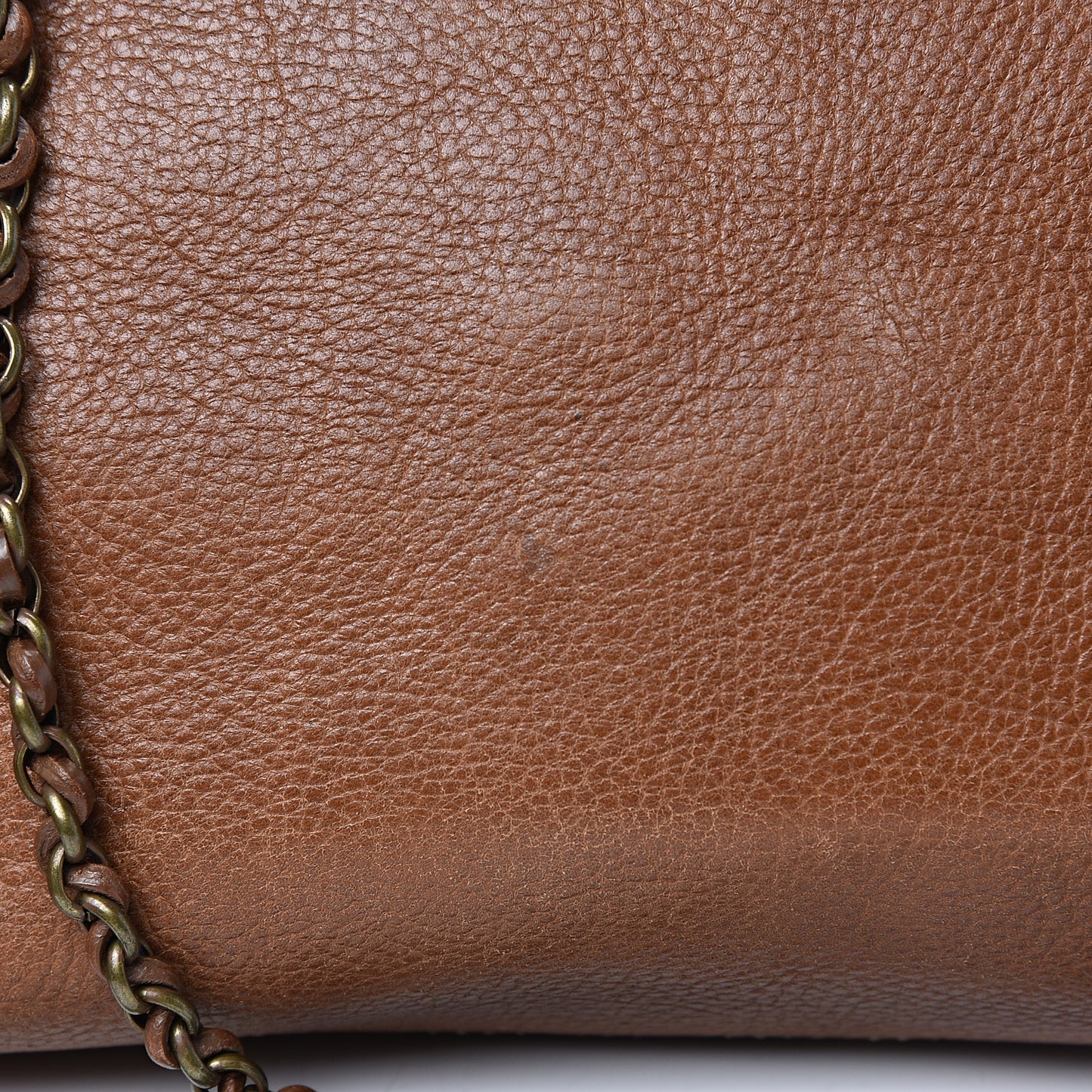 Natural Calfskin Small Lily Flap Oak