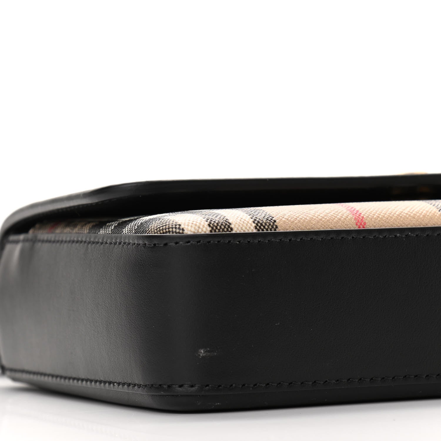 Burberry Calfskin Vintage Check New Hampshire Bag Black 8 of 9