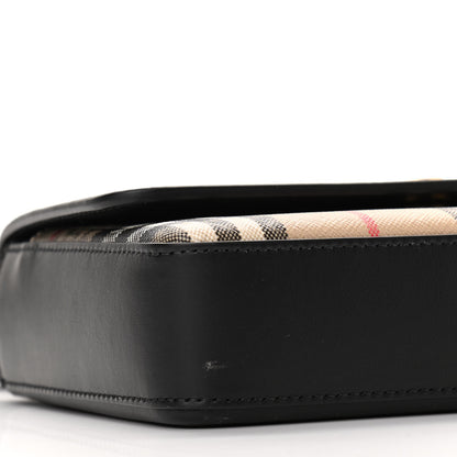 Burberry Calfskin Vintage Check New Hampshire Bag Black 8 of 9