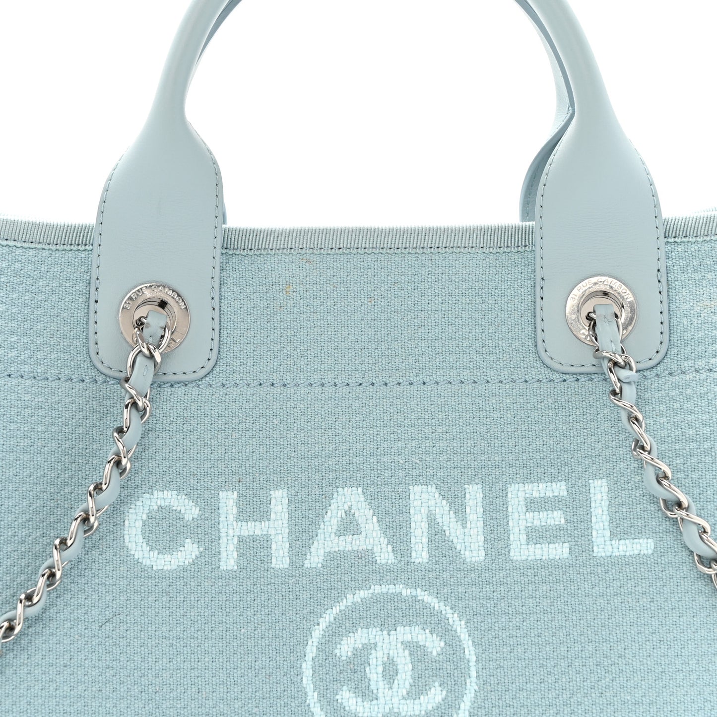 Mixed Fibers Small Deauville Tote Light Blue