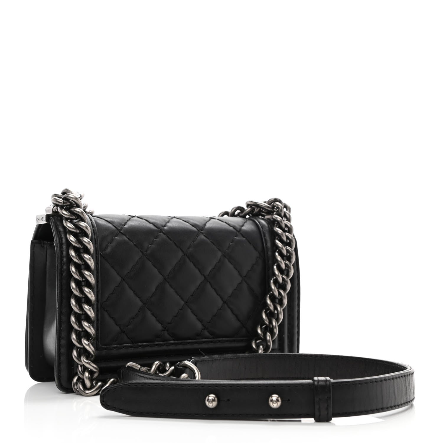 Chanel Calfskin Quilted Small Boy Flap Black 3 of 12