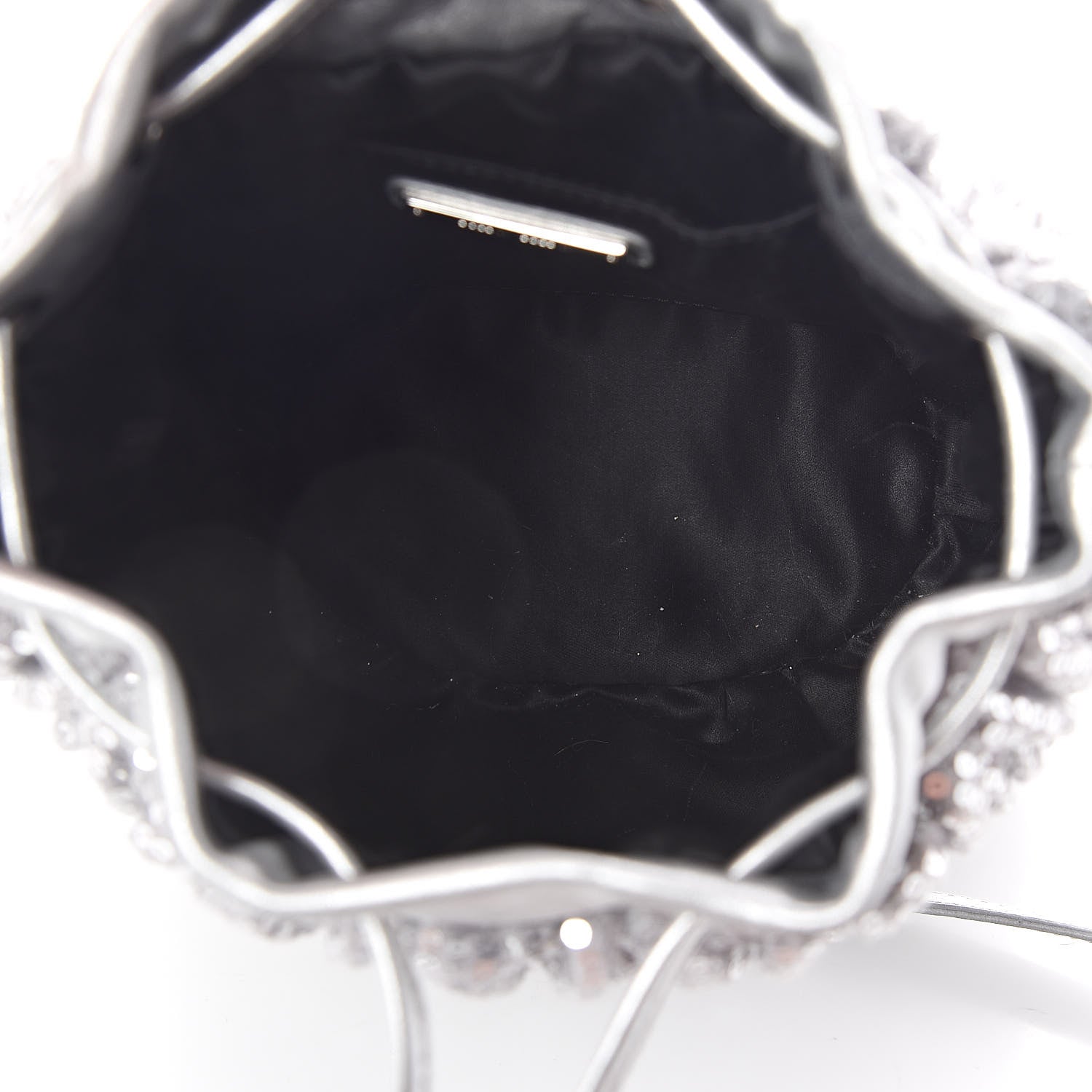 Miu Miu Paillettes Mate Bucket Bag Argento 5 of 9