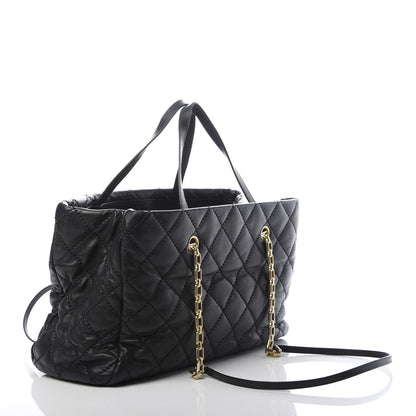 Chanel Calfskin Quilted Retro Chain Tote Black 3 of 16
