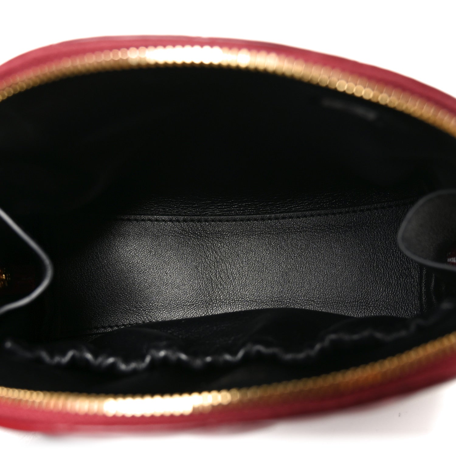 Chanel Lambskin Quilted Cosmetic Case Red 5 of 9